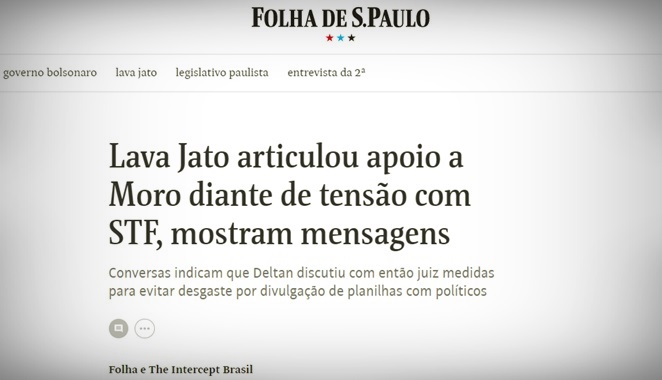 Folha volta a fazer jornalismo após ajuda do The Intercept vazajato lava jato