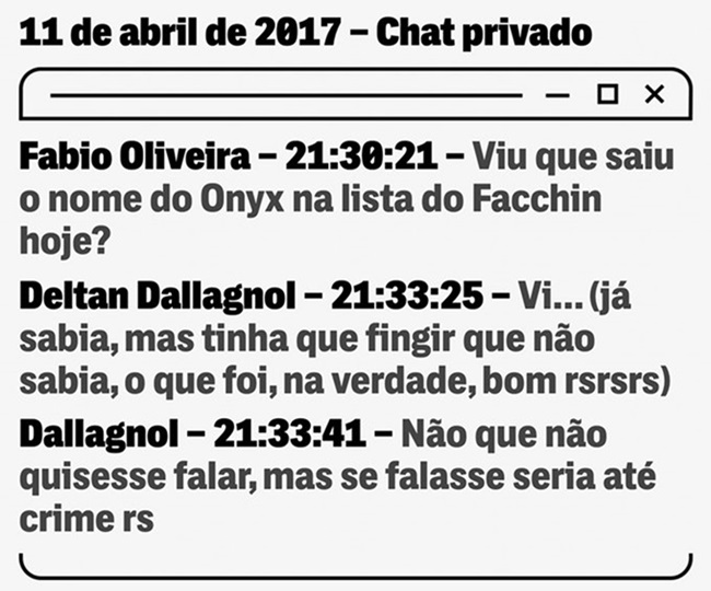 Dallagnol sabia Onyx investigado corrupção bolsonaro medidas