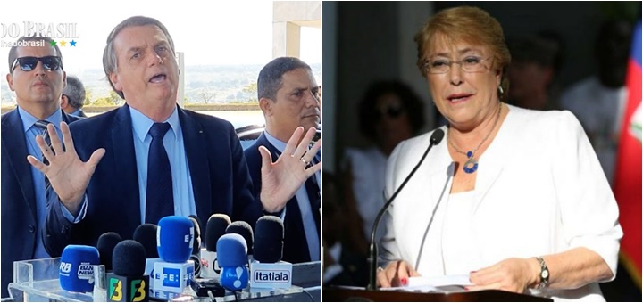 Bolsonaro e Michelle Bachelet