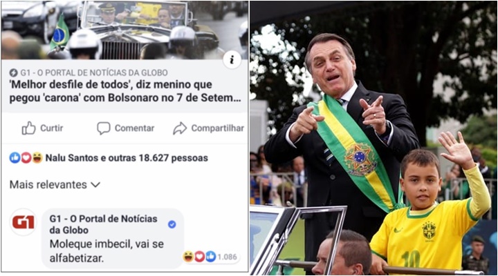 menino bolsonaro carro g1 demitido