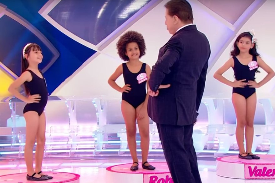 Silvio Santos maiô meninas