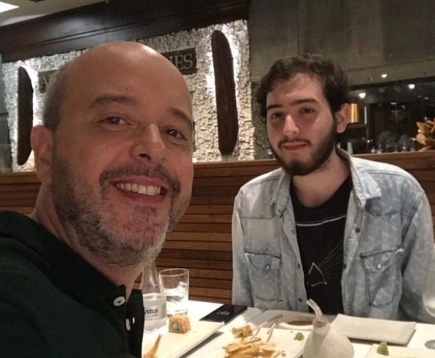 Alex Escobar e o filho