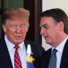 U.S. President Trump welcomes Brazilian President Bolsonaro at the White House in Washington