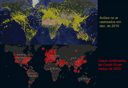 Aviões e coronavírus pelo mundo