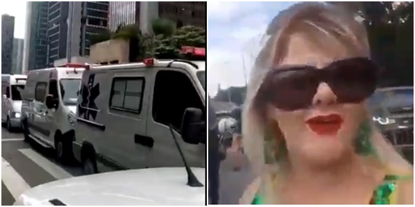 ambulâncias manifestação bolsonaro coronavírus