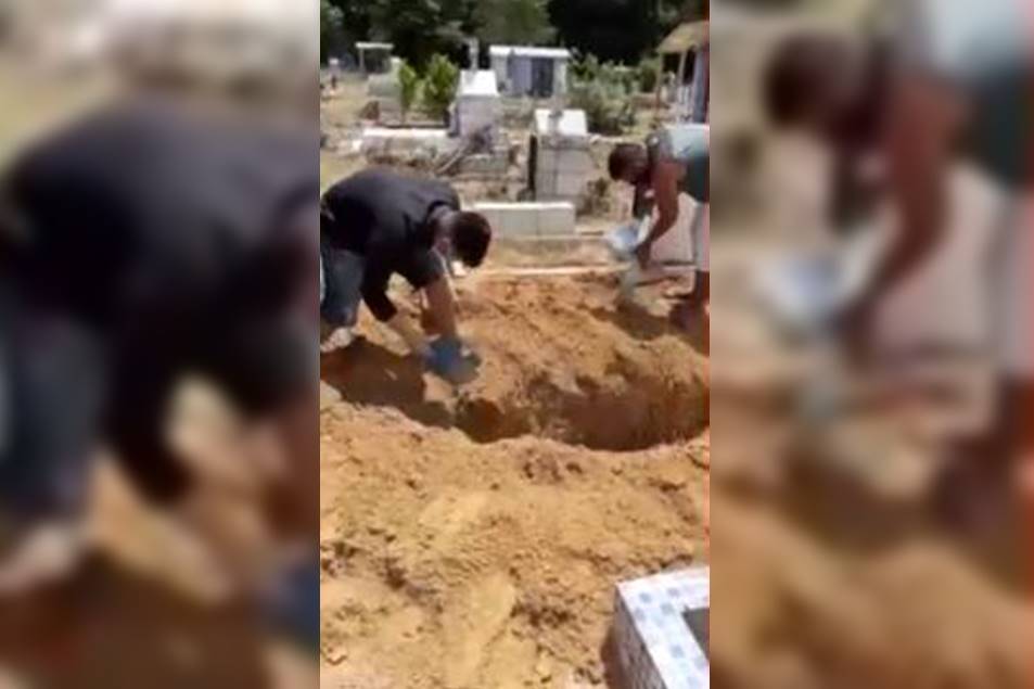 filhos enterram pai manaus