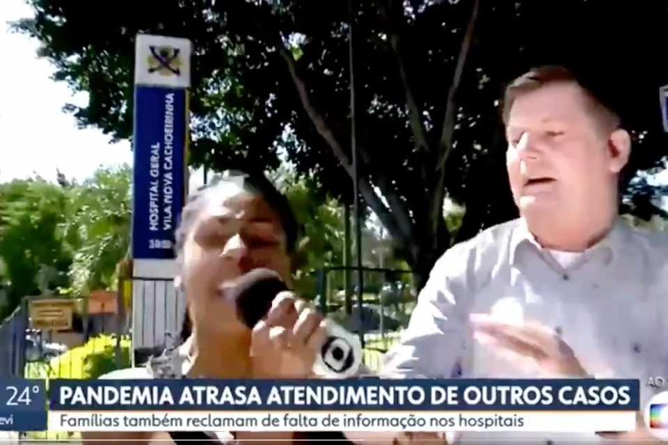 repórter da globo ataque ao vivo