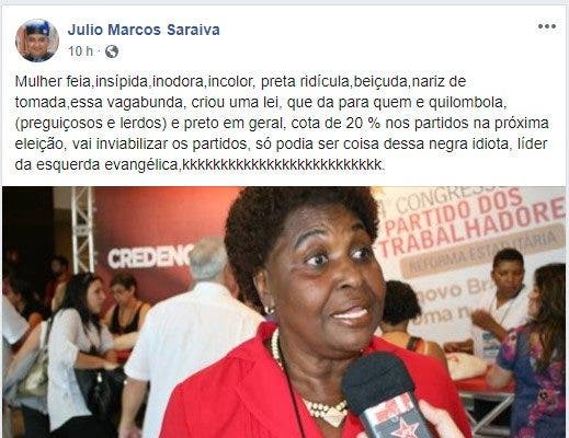 post racista benedita da silva