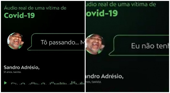 áudio vítima covid