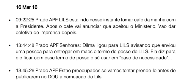 Lula conversas mostram Lava Jato monitorava grampos dilma