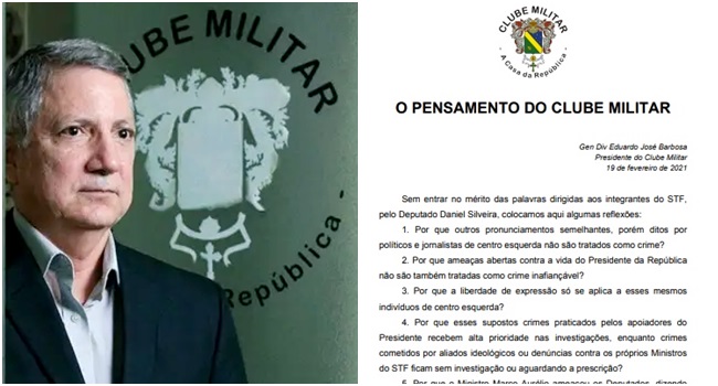 Nota clube militar brasileiro tem saudade ditadura reações