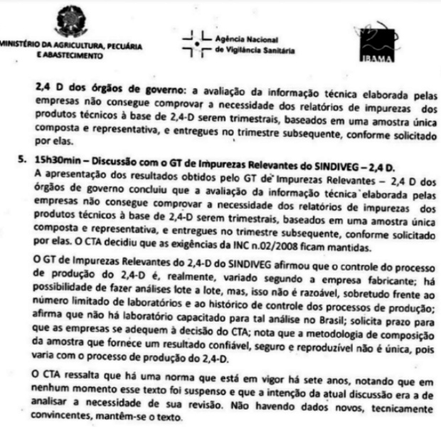 Agrotóxico arroz toxinas acima permitido saúde governo bolsonaro