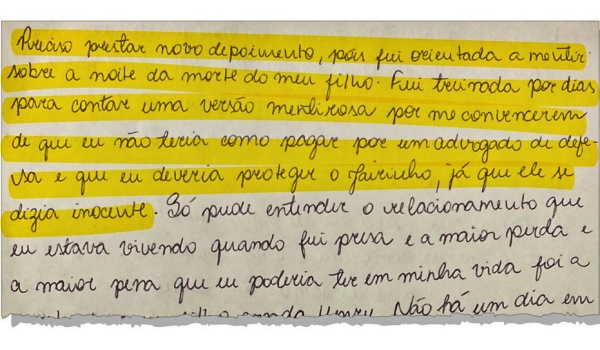 Monique Medeiros escreve cartas prisão detalha versões combinadas
