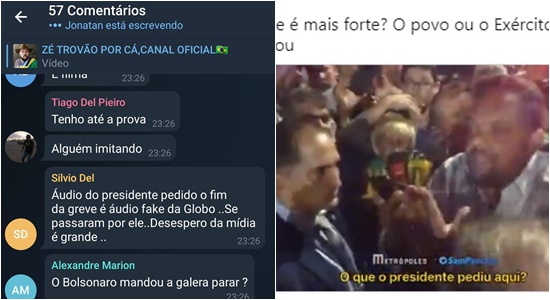 áudio bolsonaro caminhoneiros