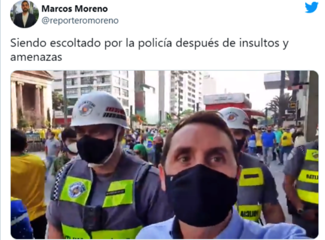 Equipe CNN Internacional ameaçada morte Avenida Paulista