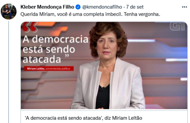 Míriam Leitão defendida ataque machista pessoas massacraram Dilma Rousseff posse