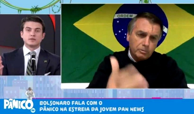 Bolsonaro medo mim humorista presidente abandonar entrevista