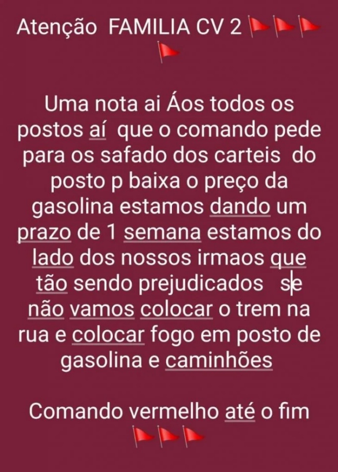 Crime organizado exige postos diminuam preço gasolina Manaus