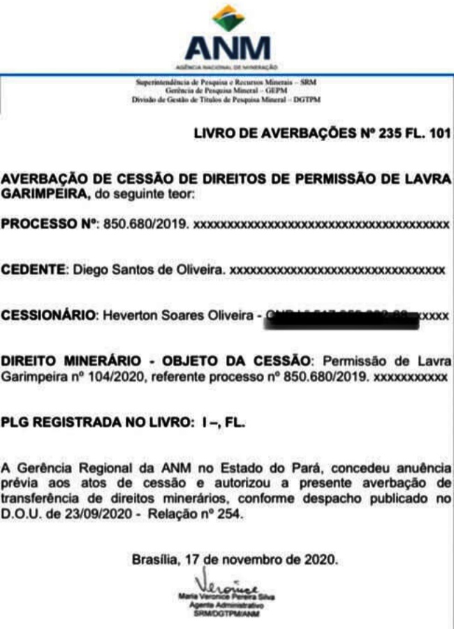 Traficante PCC ganhou autorizações garimpar governo Bolsonaro