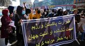 TOPSHOT-AFGHANISTAN-WOMEN-PROTEST