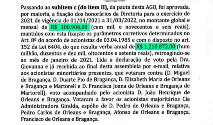 Herdeiros imperiais ganham mil mês administrar taxa príncipe