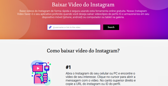 Como baixar vídeos Instagram online 