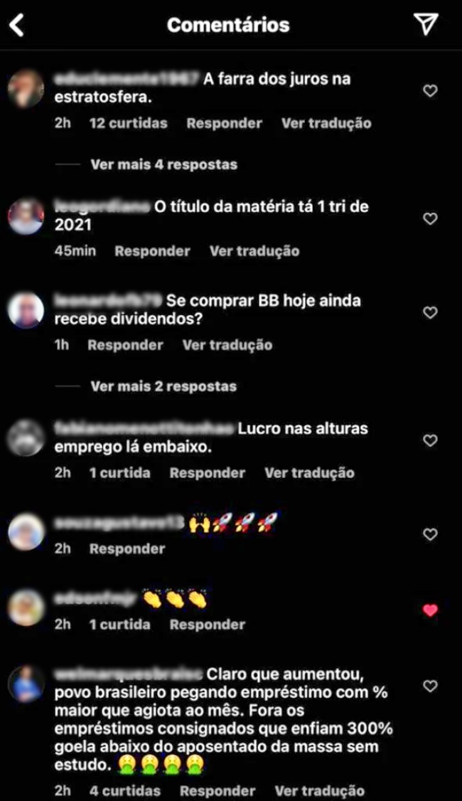 Divulgação lucro recorde BB reação redes fome