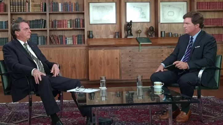 Bolsonaro e Tucker Carlson 