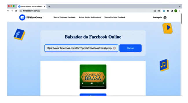 Como converter vídeos Facebook Experimente FBVideoDown