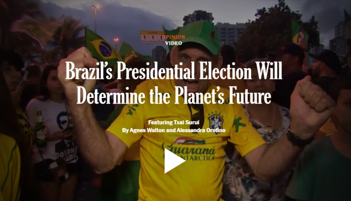 New York Times Lula salvar planeta derrotar Bolsonaro