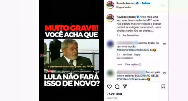 TSE manda apagar posts fake news Lula persegue cristãos