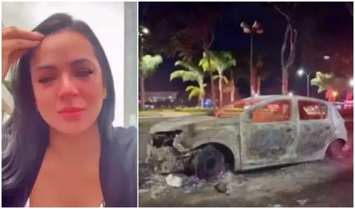 Maquiadora carro incendiado bolsonaristas desabafa Jogavam bombas sem parar