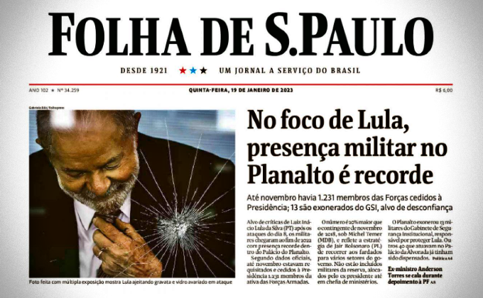 crime desejado Folha S.Paulo pressa lula tiro peito motagem