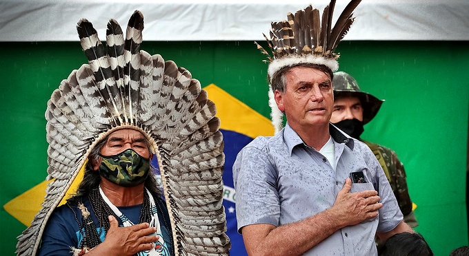Jair Bolsonaro marginal irresponsável genocida povos indígenas 