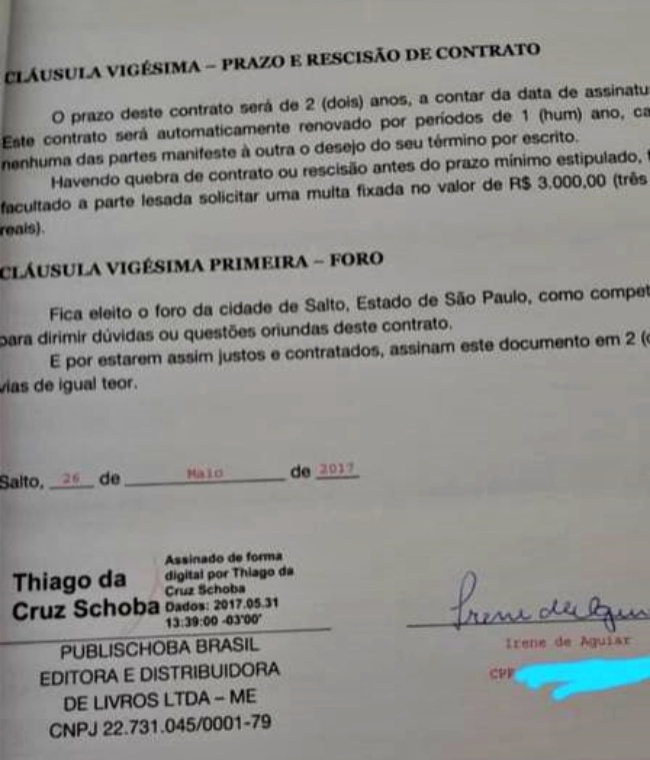 responsável trauma mulher rejeitou Coach Campari Thiago Schoba rouba livro