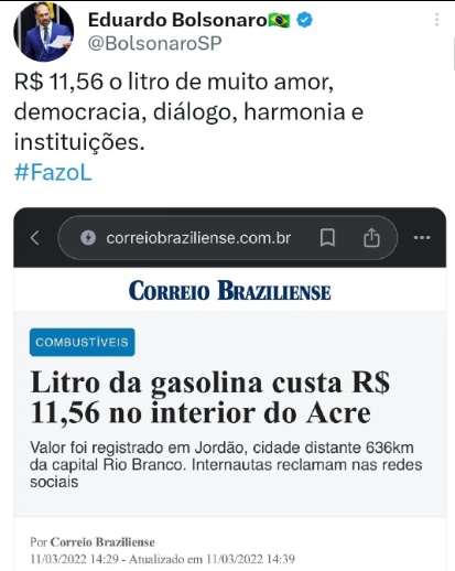 eduardo bolsonaro gasolina