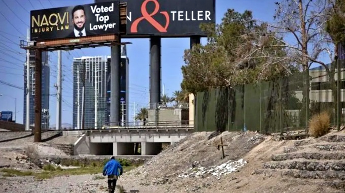 cidade subterrânea onde vivem centenas pessoas Las Vegas