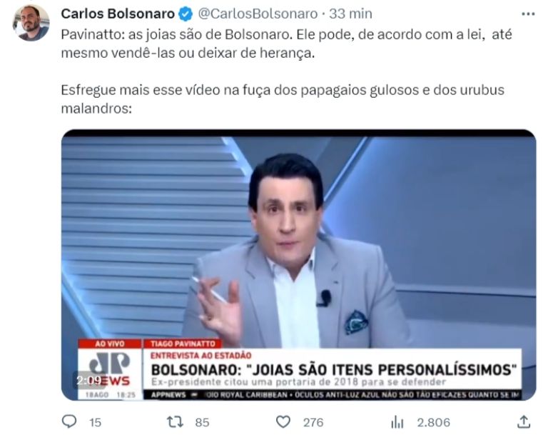 joias carlos bolsonaro