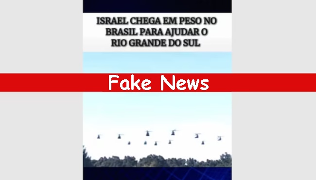 Bolsonaristas espalham informação falsa de que Israel enviou 40 aviões para ajudar o RS