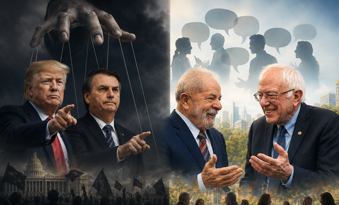 Trump Bolsonaro Maquiavel como Lula Sanders Habermas
