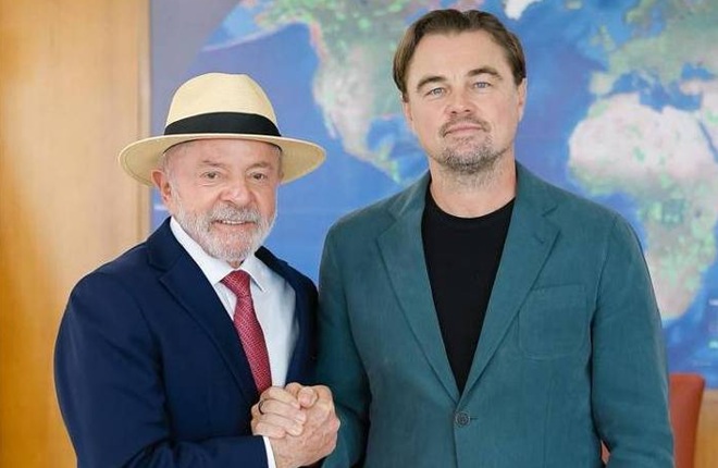 Leonardo DiCaprio encontra Lula Brasil sete anos acusação sem provas Bolsonaro