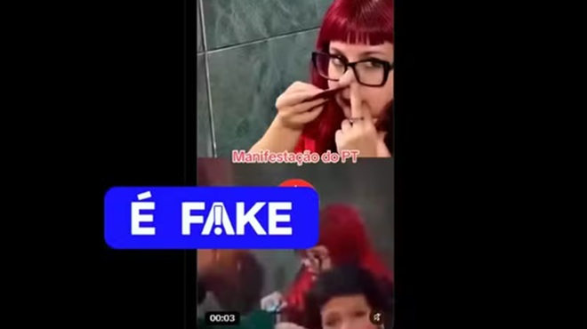 Bolsonaristas comemoram circulação foto falsa mulher usando drogas manifestação Lula dando muito certo fazendo estrago Continuem espalhando