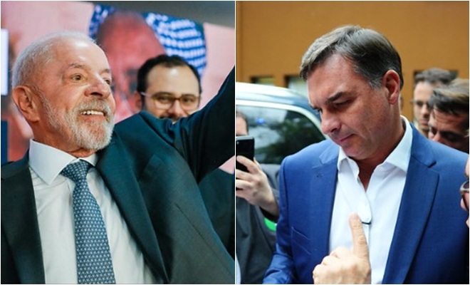 Diferença Flávio Bolsonaro Lula cai pontos nova pesquisa PoderData